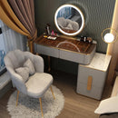 YICHANG LED Nordic Dressing Table Network Red Make Up Table Small Family Bedroom Modern Simple Wood