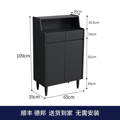 (MUWU) Solid Wood Household Door Large Capacity Shoe Cabinet Living Room Entrance Porch Cabinet