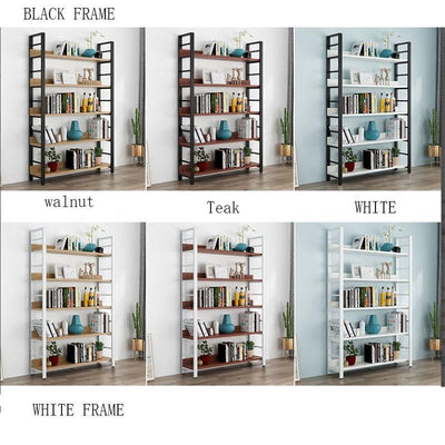 Steel And Wood Bookshelf Iron Shelf Floor Multi-storey Living Room Storage Shelf Display Shelf