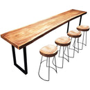 Bar Table Solid Wood Home Against The Wall Long High Bar Terrace Balcony Table Creative Coffee Milk