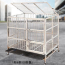 Stainless Steel Dog Cage For Small And Medium Dog Folding Cage With Toilet Thickened