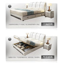 Yichang Leather Bed Frame With Storage Modern Simple Single Bed Frame 1.8m /1.5m Three Drawer