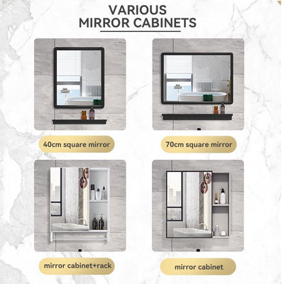 K.T Aluminum Alloy Mirror Cabinet Bathroom Cabinet Combination Small Cabinet Bathroom Integrated