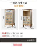 American Chest of Drawers Solid Wood Bedroom Cabinet Mediterranean Painted Drawer Cabinet Chest of