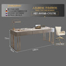 W.S FEEL Luxury Rock Plate Office Table With Socket Modern Simple Stainless Steel Computer Desk