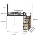 Iron art small apartment loft apartment provincial space elevated bed double compound staggered half