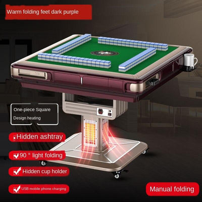 Singapore Auto Mahjong Table With Animal No-push Roller Coaster Mute Machine Full-automatic Foldable