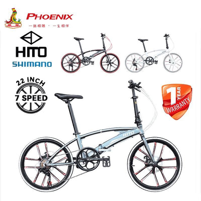 Hito X6 Foldable Bicycle Shimano 7-speed Variable Speed 20/22 Inch Folding Bicycle Aluminum Alloy