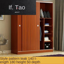 Wardrobe Sliding Door Simple Modern Economy Self-assembly Board 2 Door Large Wardrobe Real Wooden