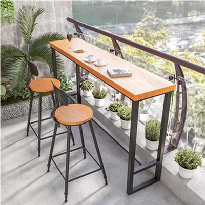 ARPER Solid Wood Bar Table Balcony Long Table And Bar Chair Simple Industrial Style Dinner High