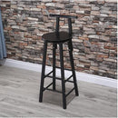 High Chair Bar Stool Minimalist Fashion Creative Steel Wood Thickened Dining Chair（70cm）