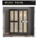 Zxd Rattan Woven Wardrobe Solid Wood Japanese Simple Storage Cabinet Two Door Wardrobe B & B Family