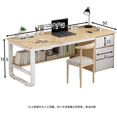 Computer Table Desktop Home Office Table Modern Simple Desk With Drawer Descombination Bedroom