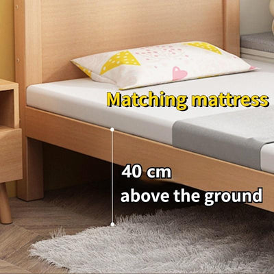 LAL Solid wood bed frame beech wood with mattress adult bed children's bed queen splicing bed baby