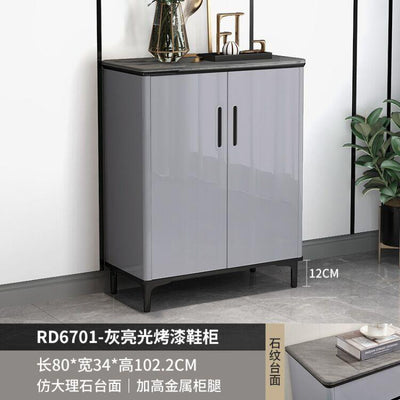 Shoe Cabinet Light Luxury Shoe Cabinet Household Door Large Capacity Paint Baking Cabinet Entrance