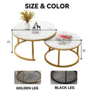 2 In 1 Nordic Coffee Table Modern Light Luxury Round Side Table Set Living Room Sofa Tea Table