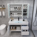 Nordic Solid Wood Bathroom Cabinet Combination Bathroom Washstand Washbasin Cabinet Small Family