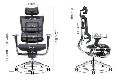 DF Office Ergonomic Chair Swivel Mesh Chair 801W / 802 Study Chair (Computer Chair/Office Chair