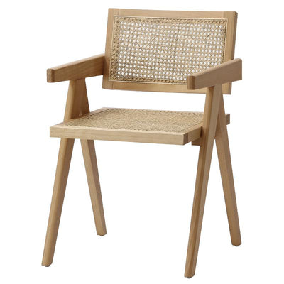 Nordic Solid Wood Armrest Dining Home Backrest Designer Leisure Chandigaral Pj Rattan Chair