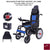 Electric wheelchair, high back, full reclining, foldable, portable, multi-functional elderly