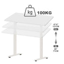 OROR Standing Desk 120cm Height Adjustable Table 4 Memory Height Ergonomic Office Table