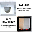 YIPET Solid Wood Cat Nest Household Cat Cage Super Large Luxury Pet Villa Cabinet