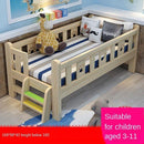 Solid Wood Baby Bed Baby Cot Boy Single Bed Girl Princess Bedside Bed Widened Small Bed With Rails