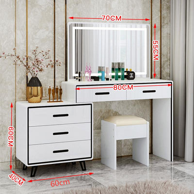 SENBIJU Internet Dresser Bedroom Modern Simple Celebrity Ins Style Makeup Table Small Apartment