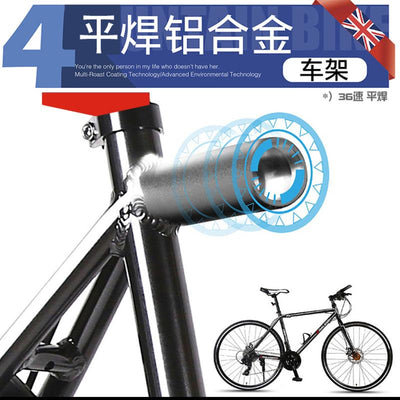 RALEIGH R9 Road Bike Variable Speed Road Bike Male and Female Double Disc Brake Adult Light Off Road