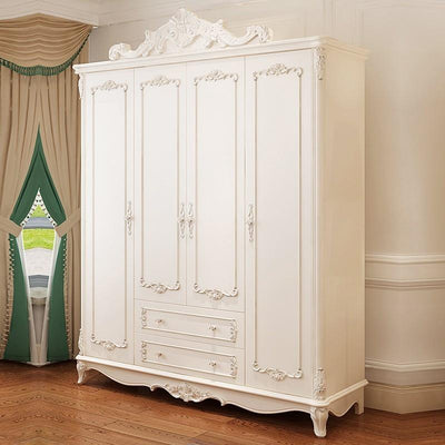 Wardrobe Sliding Door European Style Bedroom Wardrobe Sliding Door 2/3/4 Doors Wardrobe