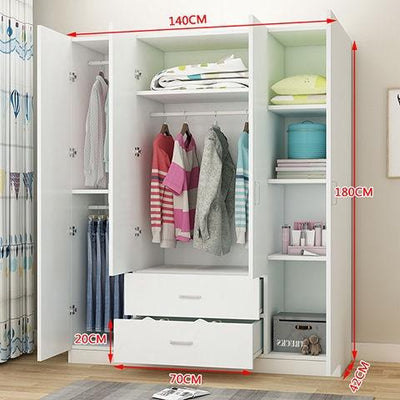 Wardrobe Simple Modern Self-assembly Storage Dormitory Board Wooden Children's Cabinet Bedroom with