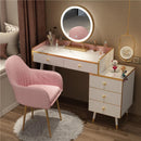 Nordic Dressing Table With Mirror Light Luxury Style Make Up Table Bedroom Storage Cabinet