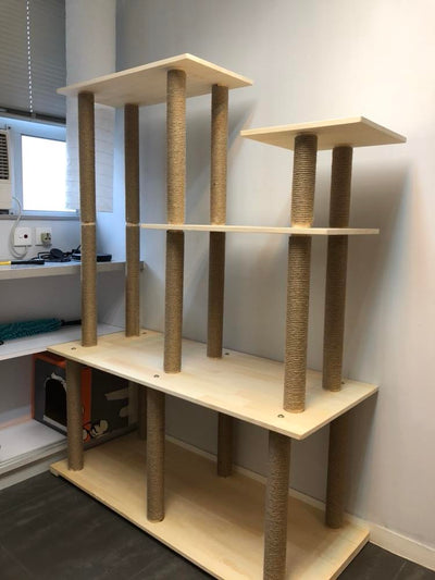 Cat Condo Solid Wood Cat Climbing Frame New Big Cat Nest Shelf Springboard Solid Wood Tangled Hemp