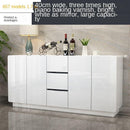 Side Cabinet Modern Minimalist Tea Cabinet Multi-functional Paint Cabinet White Cupboard Kitchen