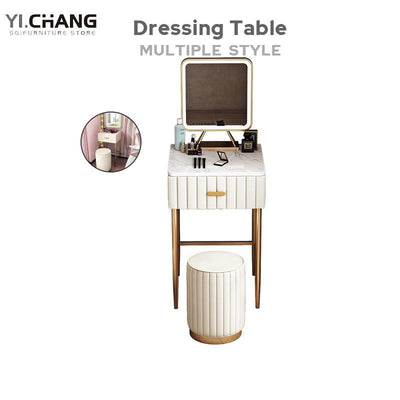 YICHANG Nordic Marble Dressing Table Dresser Bedroom Modern Minimalist Light Luxury Make Up Table