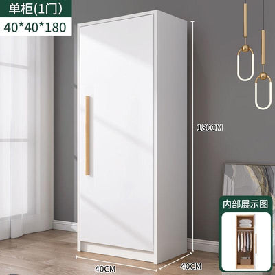 Solid Wood Wardrobe Bedroom Modern Simple Large Capacity Nordic Wardrobe Clothes Storage Cabinet