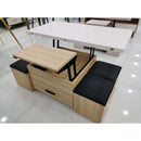 Multifunctional Lifting Foldable Coffee Table Lift With 4 Stools Small Family Creative Dining Table