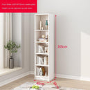 Floor Wall Bookshelf White Economical Sofa Modern Simple Narrow Corner Slit Shelf Small Bookcase