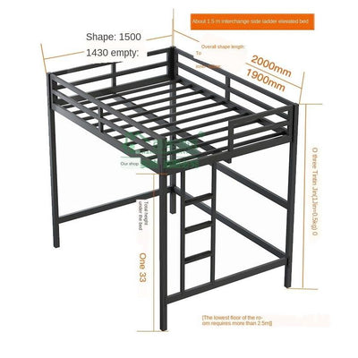 Thicken Ingenued Large Guardrail Adult Elevated Iron Combination Staff Student Dormitory Apartment