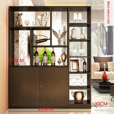 Solid Wood Storage Cabinet Hall Entrance Door Screen bookshelf Partition Space Saver Display Rack