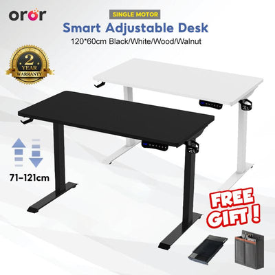 OROR Standing Desk 120cm Height Adjustable Table 4 Memory Height Ergonomic Office Table