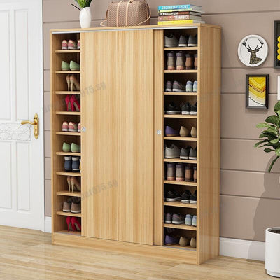 Solid Wood Multi-functional Multi-layer Simple Hallway Cabinet Economical Household Shoe Rack Large