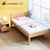 LAL Solid wood bed frame beech wood with mattress adult bed children's bed queen splicing bed baby