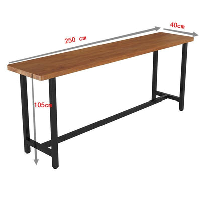 Bar Table Solid Wood High Foot Nordic Bar Table and Chair Iron Leisure Milk Tea Shop Bar Clear Bar