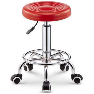 Leather Bar Stool Swivel Chair High Back Lifting Bar Chair Beauty Barber Shop Chair Round Stool With