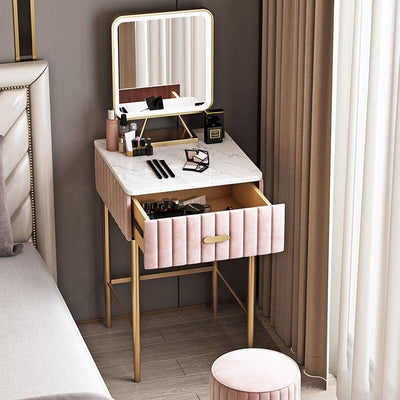 YICHANG Nordic Marble Dressing Table Dresser Bedroom Modern Minimalist Light Luxury Make Up Table