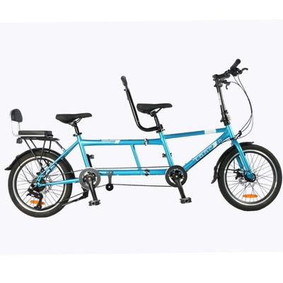 【LSG】Father and Son Double Bike Folding Couple Tour Two People Riding Parent-child Three-person