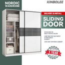 Kinbolee Wardrobe Sliding Door Nordic Wardrobe Multi-smell Wardrobe Sliding Door
