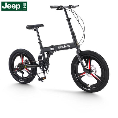 JEEP Foldable Bicycle 16 Inch 20 Inch Folding Bicycle 7 Speed Disc Brake Folding Mountain Bike