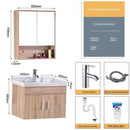 Solid Wood Bathroom Cabinet Wash Basin Cabinet Combination Washbasin Balcony Toilet Wall-mounted